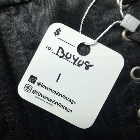 Black Satin Underbust Steel boned Corset Waist Cincher Lace Up Size 22 - Picture 6 of 6